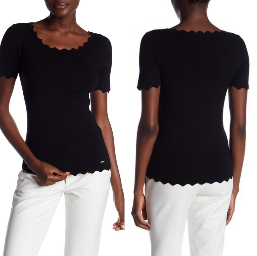 🛑SOLD🛑 T Tahari Ribbed Top - Picture 1 of 5